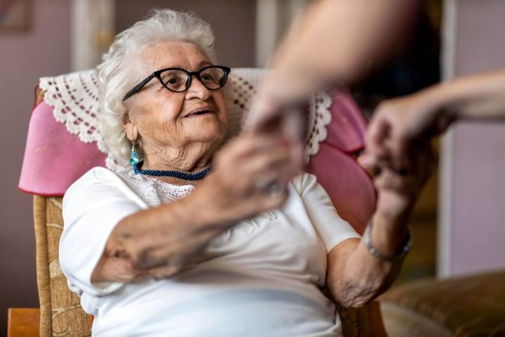 Elderly Woman in Care Home