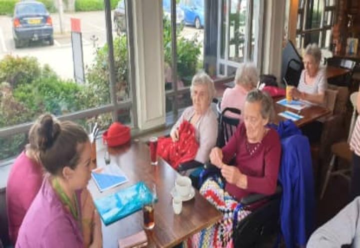 Residents enjoy socialising at the pub