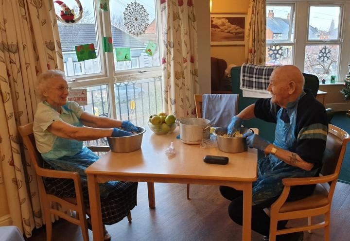 Residents at Grimsby Grange & Manor Care Home, enjoy some baking!