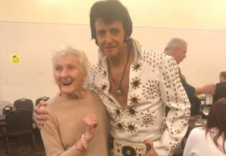 resident with elvis. 