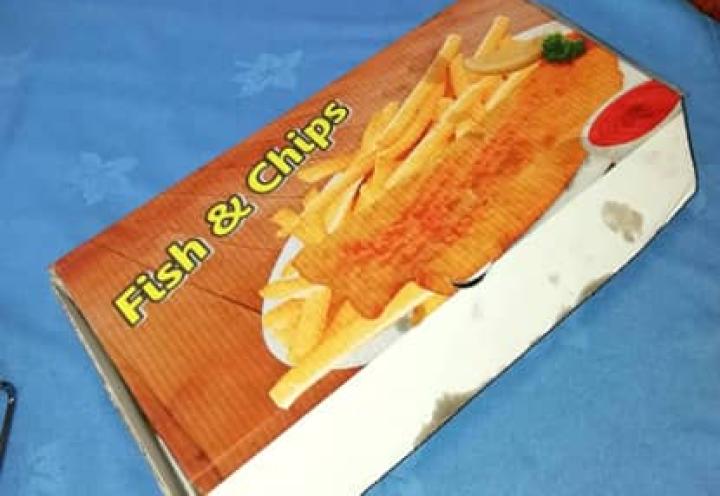 fish and chips box. 