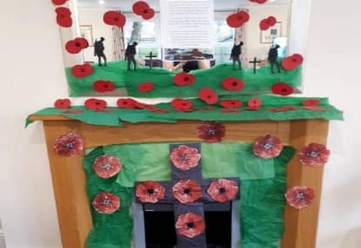 remembrance day display at nesfield lodge. 
