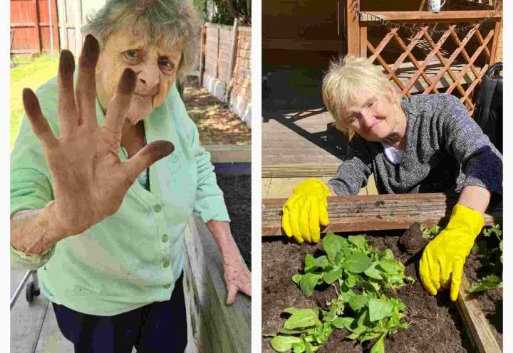 Residents enjoy gardening