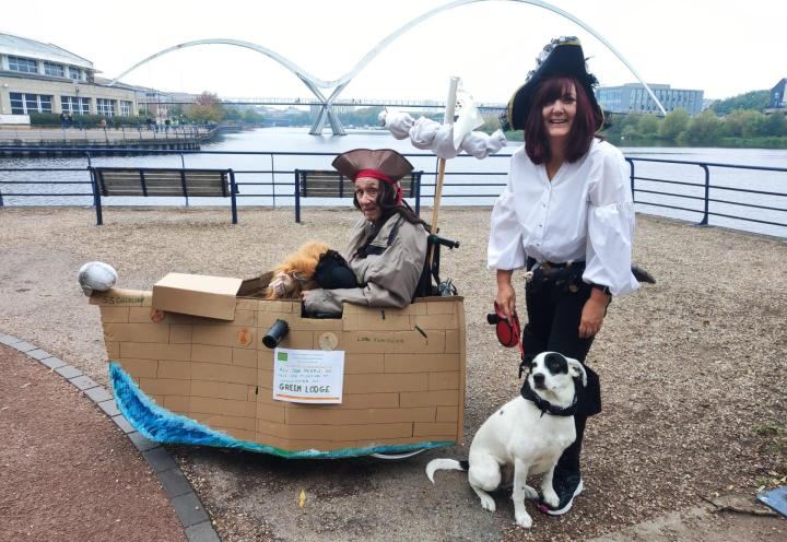 Clair and John doing Sponsored Walk