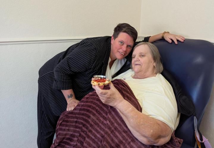 Sarah and Jeanie at Castleford Lodge Care Home in West Yorkshire