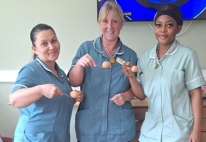 Cherry trees team members doing charity sports day