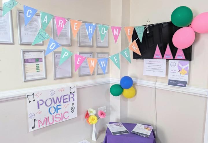 Photo of a display for Care home open week