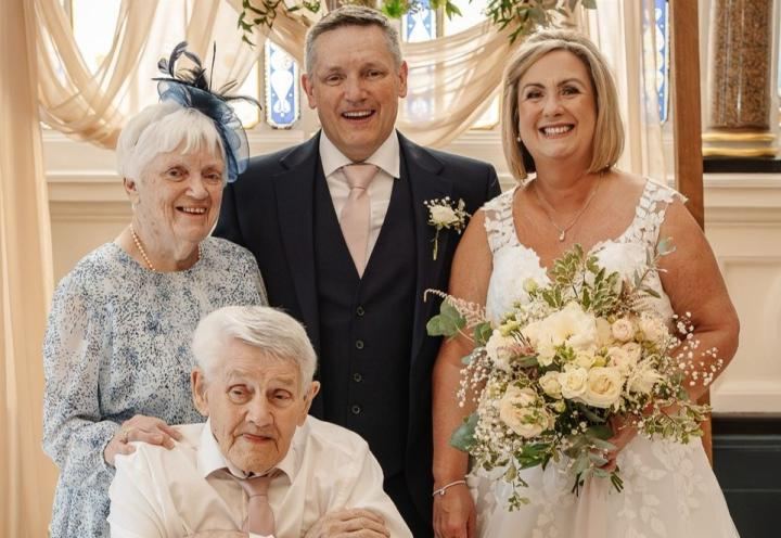 Helen, Brian, Andrew and Nicola at the wedding