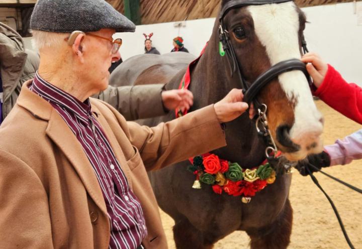 Photo of Peter with the horses