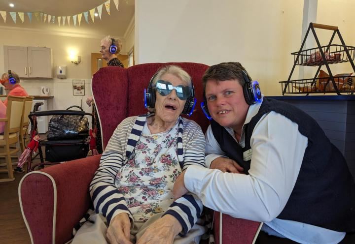 Silent Disco at Nesfield Lodge Dementia Care Home in Leeds