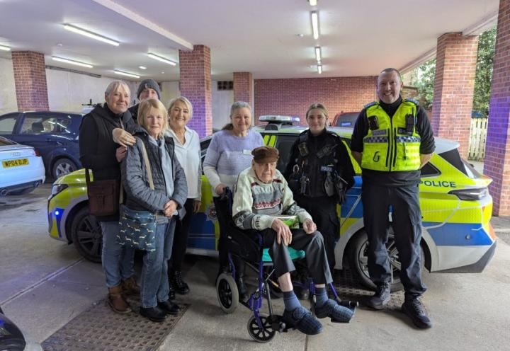 Colin and Riverdale Care Home team with Chesterfield Police 