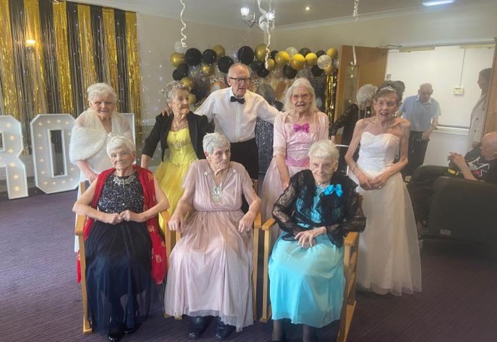 Residents enjoying prom at Lansbury Court Care Home in Sunderland