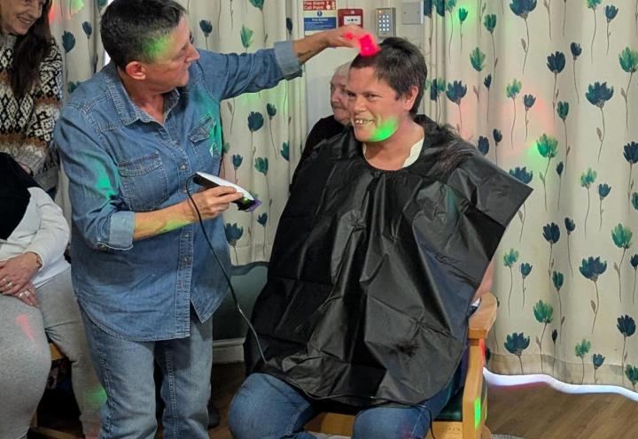 Castleford Lodge Care Home celebrates Sarah-Golden Hill's charity headshave
