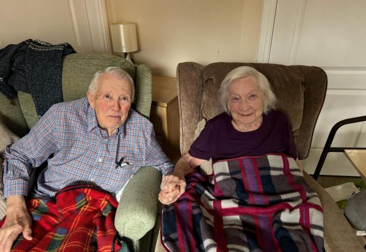 Sheila and Gordon, husband and wife at Ashlea Mews Care Home in South Shields